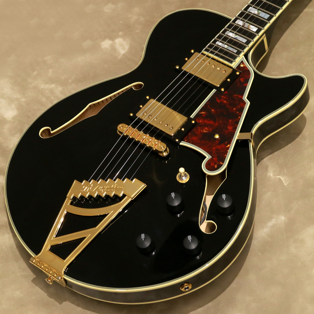 D'Angelico Excel Series Excel SS, Solid Black（新品/送料無料