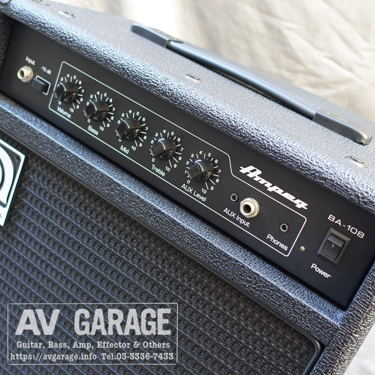 【動作未確認】アンペグ BA-108 V2 ベース用 アンプ Ampeg アンペグ BA108 V2 - 小型本格派ベースアンプ / USED