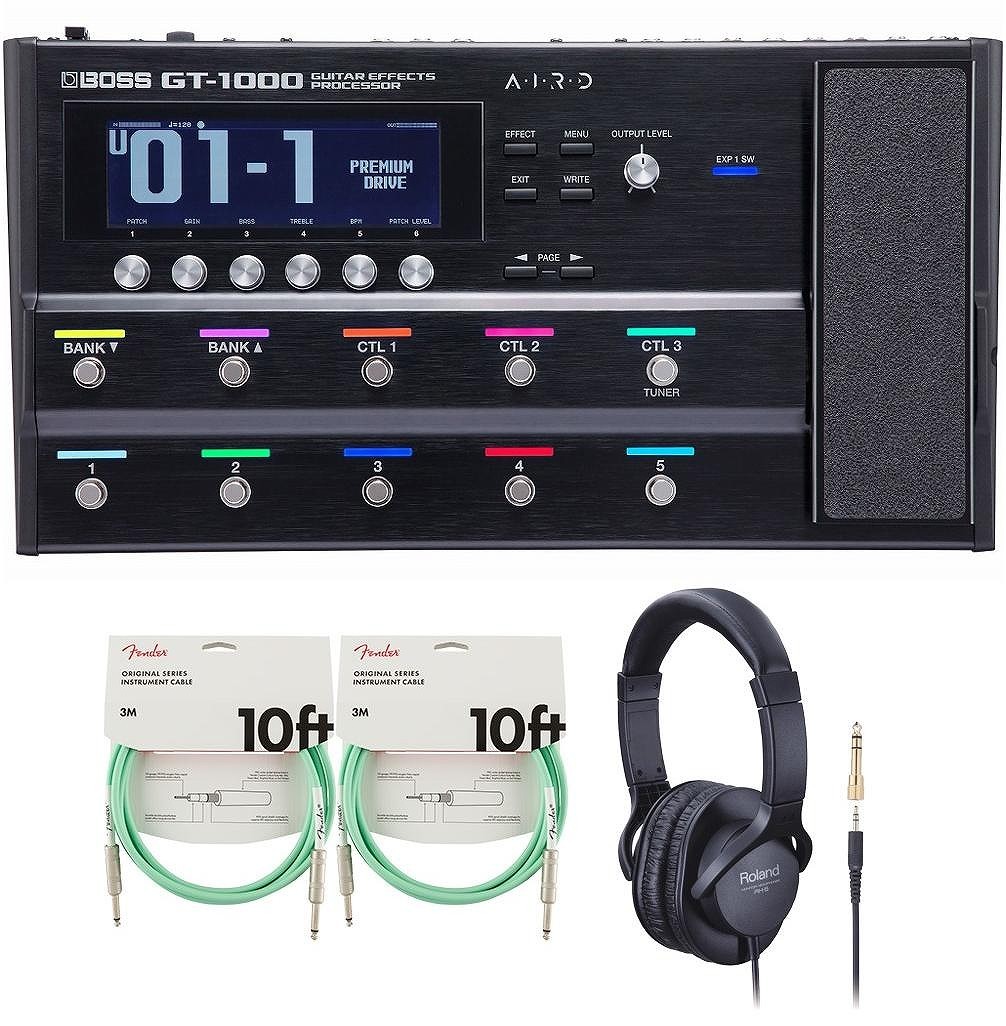 BOSS GT-1000 マルチエフェクター & Roland製ヘッドフォン RH-5