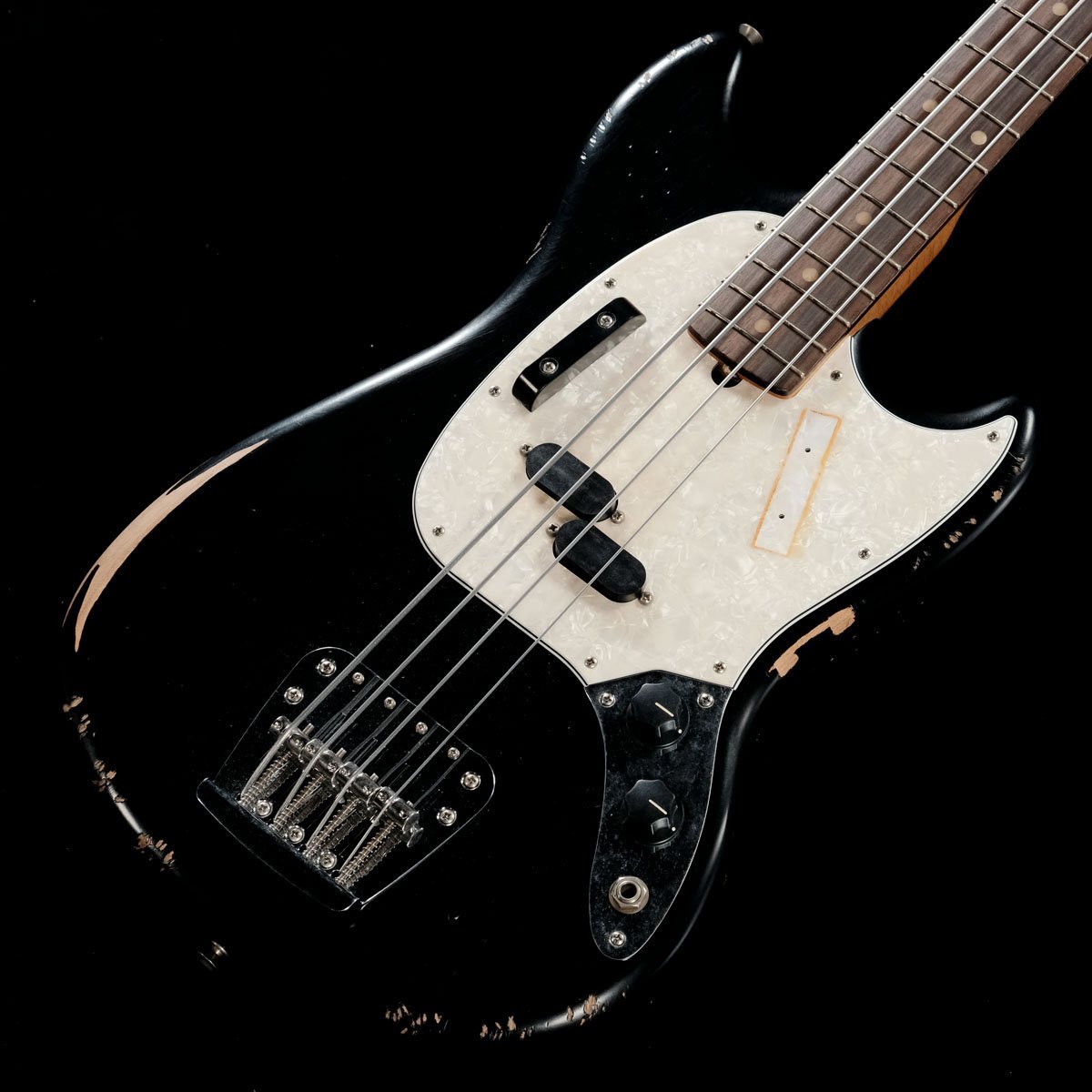 Fender JMJ Road Worn Mustang Bass Black(重量:3.67kg)【渋谷店