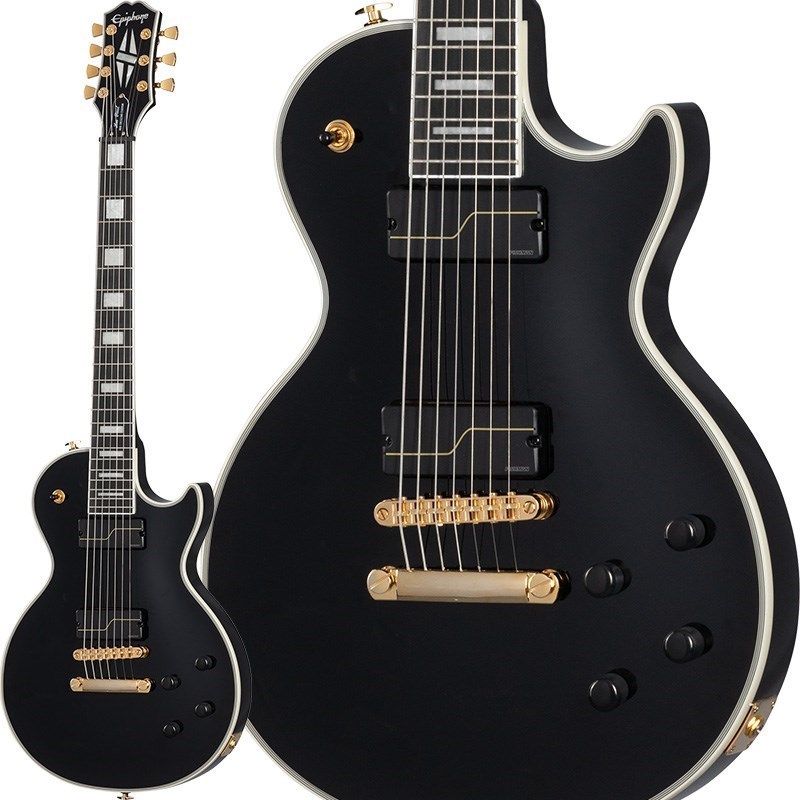 ギター Matt Heafy Les Paul Custom 7-String Epiphone Matt Heafy Les Paul Custom Origins 7-String (Ebony)（新品