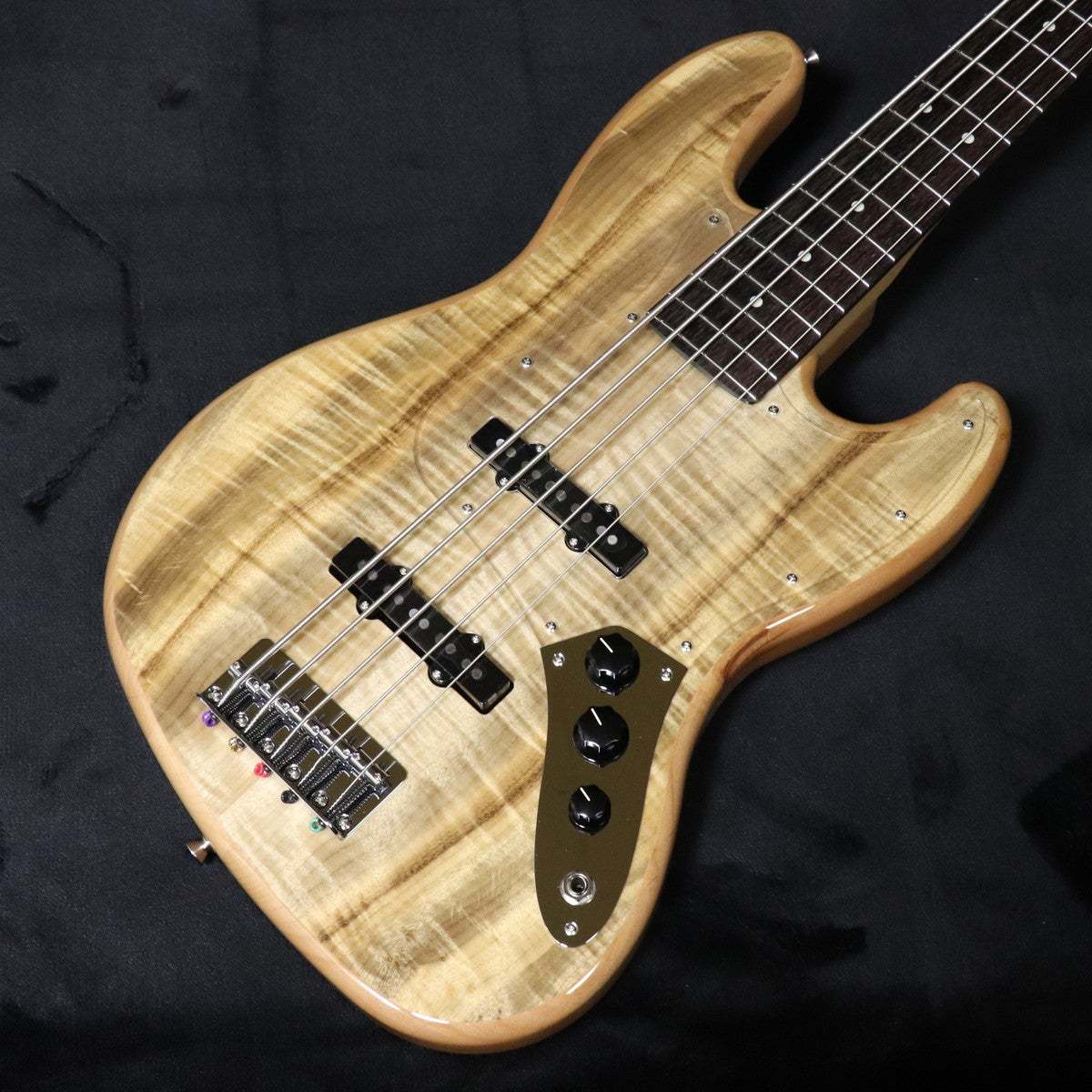 Fender ISHIBASHI FSR MIJ Hybrid II Jazz Bass V Myrtle Top Alder