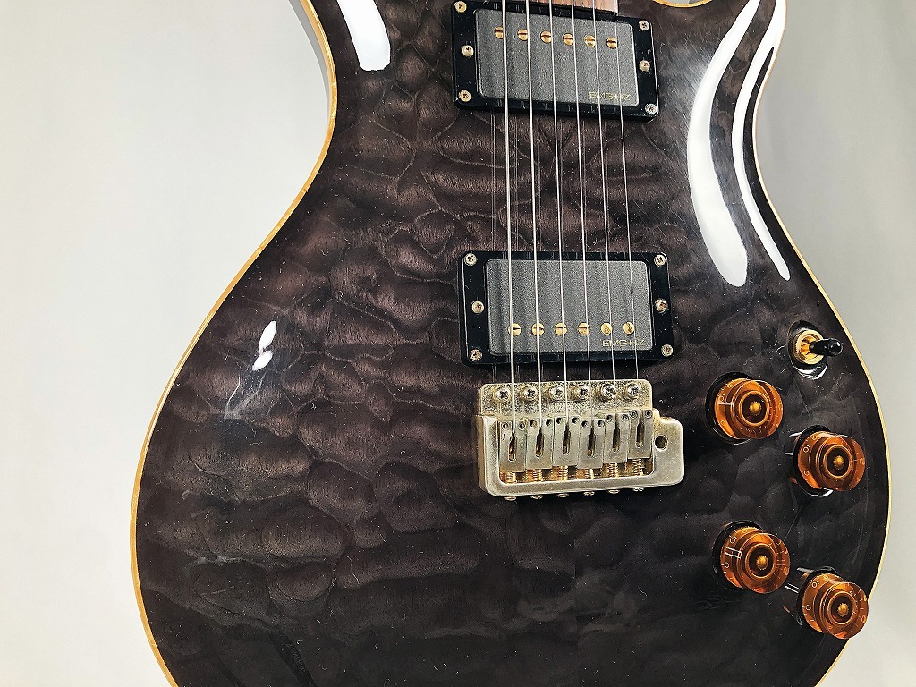 DEAN Hardtail Pro Tremolo Quilt Maple Top -Trans Black-【USED
