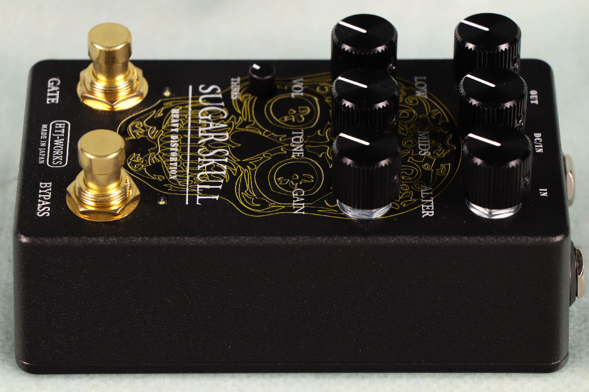ギター HTJ-WORKS SUGAR SKULL Heavy Distortion HTJ-WORKS SUGAR SKULL HEAVY DISTORTION GOLD LINE SKULL