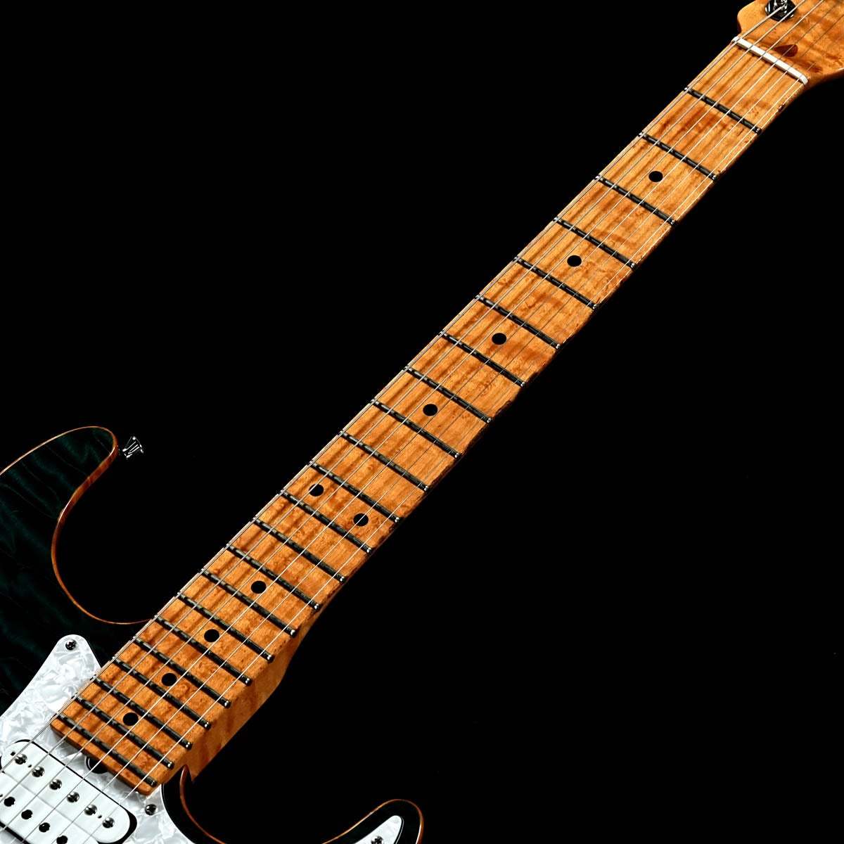 Suhr Standard Quilted Maple Top Birdseye Neck Trans Blue 2002