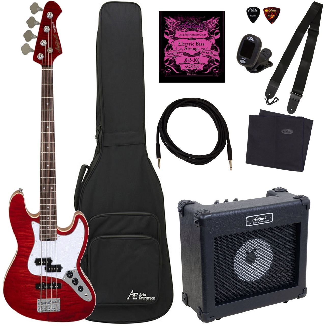 Aria Pro II STB-AE200 SR (See-through Red) evergreen エレキ