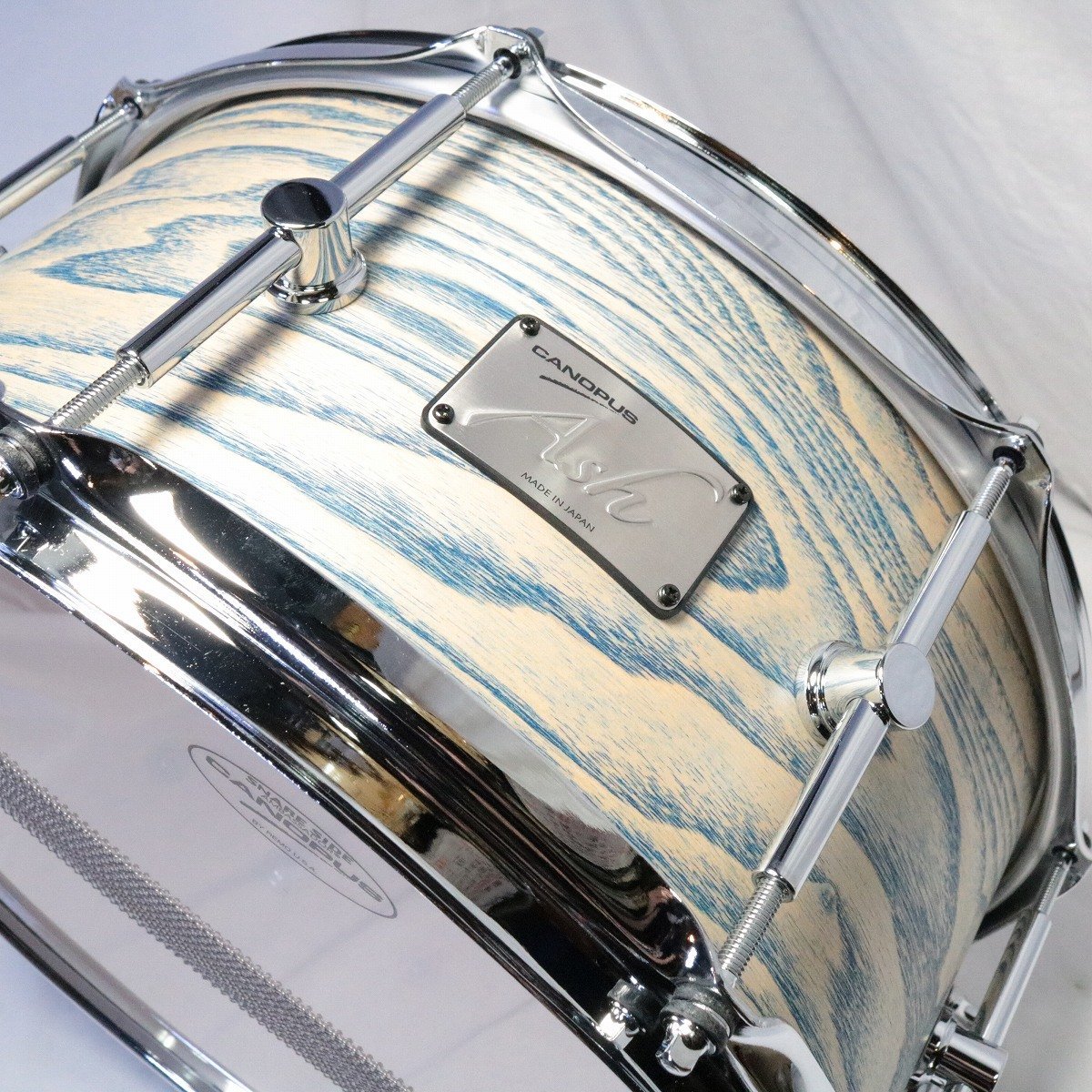 canopus AH-1465 ASH Snare Drum 14x6.5 Blue Storm Oil カノウプス 