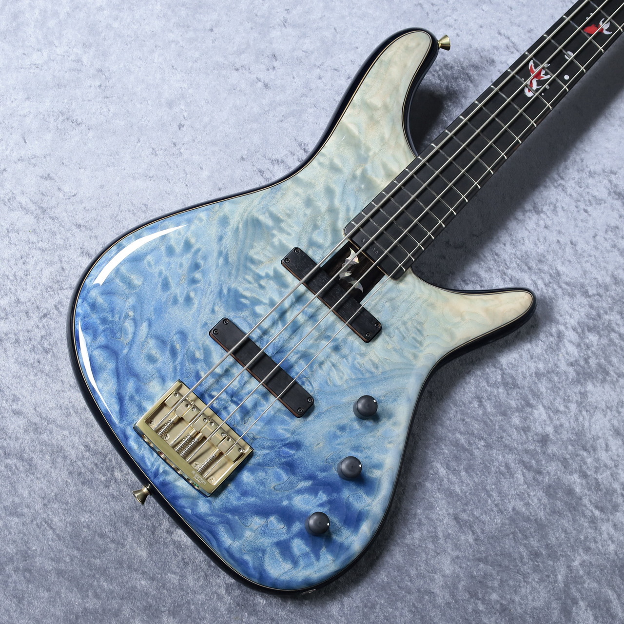 Sugi NB4E EM/F-Maho 2P Gold Fish Inlay - Blue Gradation -【4.21kg】【特注品】（新品 ）【楽器検索デジマート】