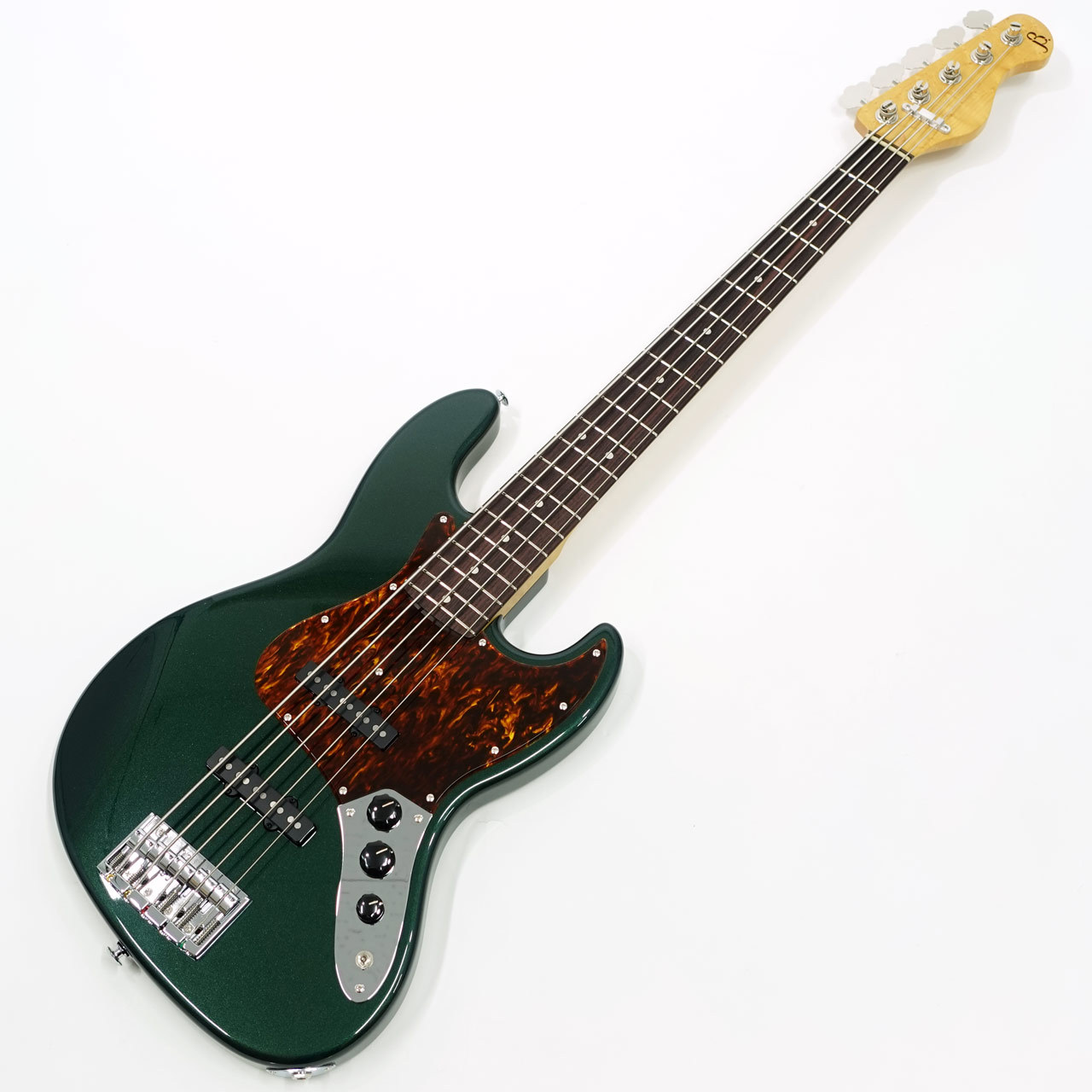 ベース Black Smoker BETA J5 Antique Olive Black Smoker BETA-J5 XL Birds Eye Maple Neck / Old Green Metallic