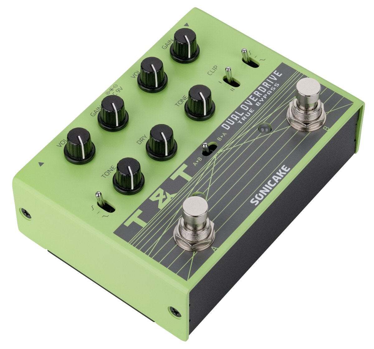 SONICAKE T&T DUAL OVERDRIVE Dual-Footswitch Stompboxシリーズ