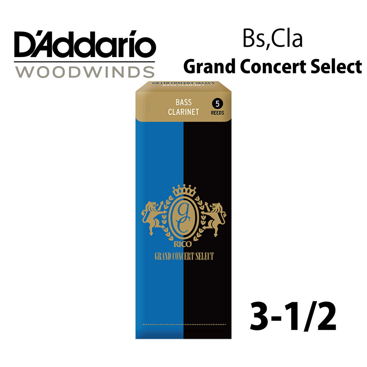 D'Addario Woodwinds/RICO バスクラリネット用リード Grand Concert 