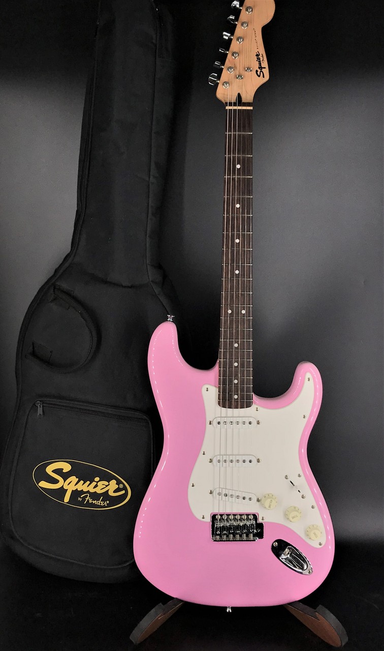 ブラウン×ピンク 【ケース付4730】 Squier by fender Stratocaster