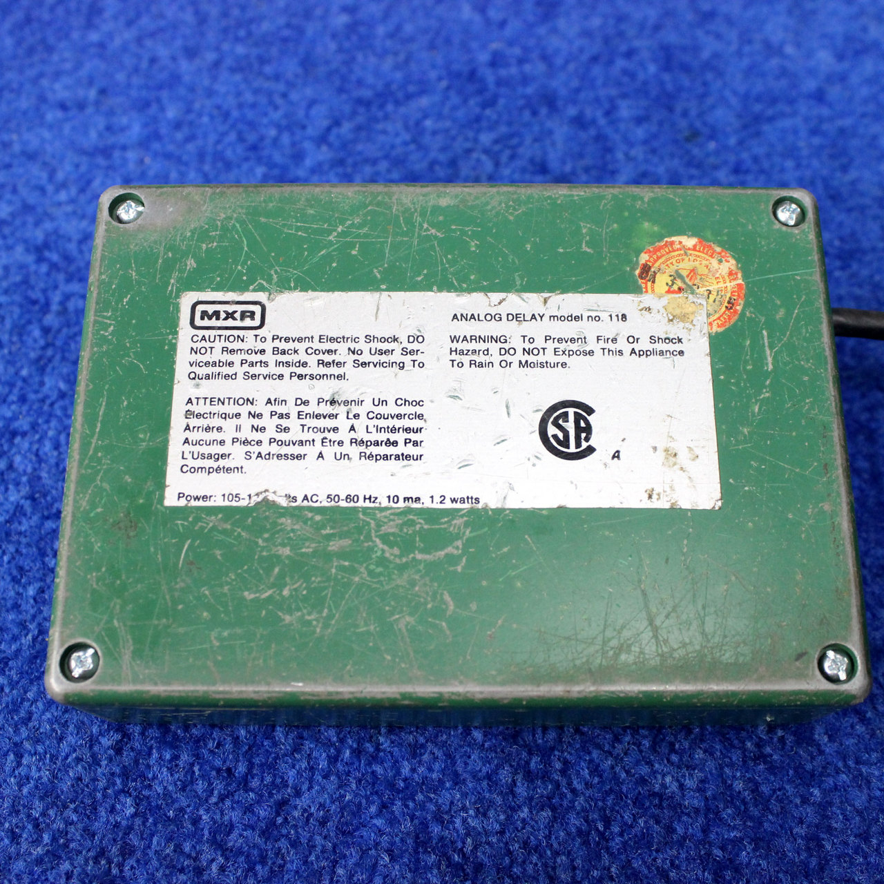 MXR M-118 Analog Delay アナログディレイ 初期型 1980年製です