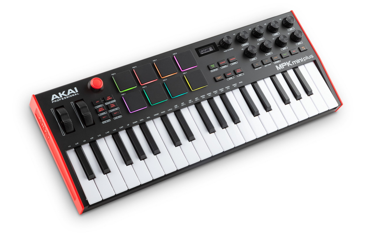 AKAI MPK mini plus ◇【即納可能】【豊富な接続端子を備えた37 鍵USB ...