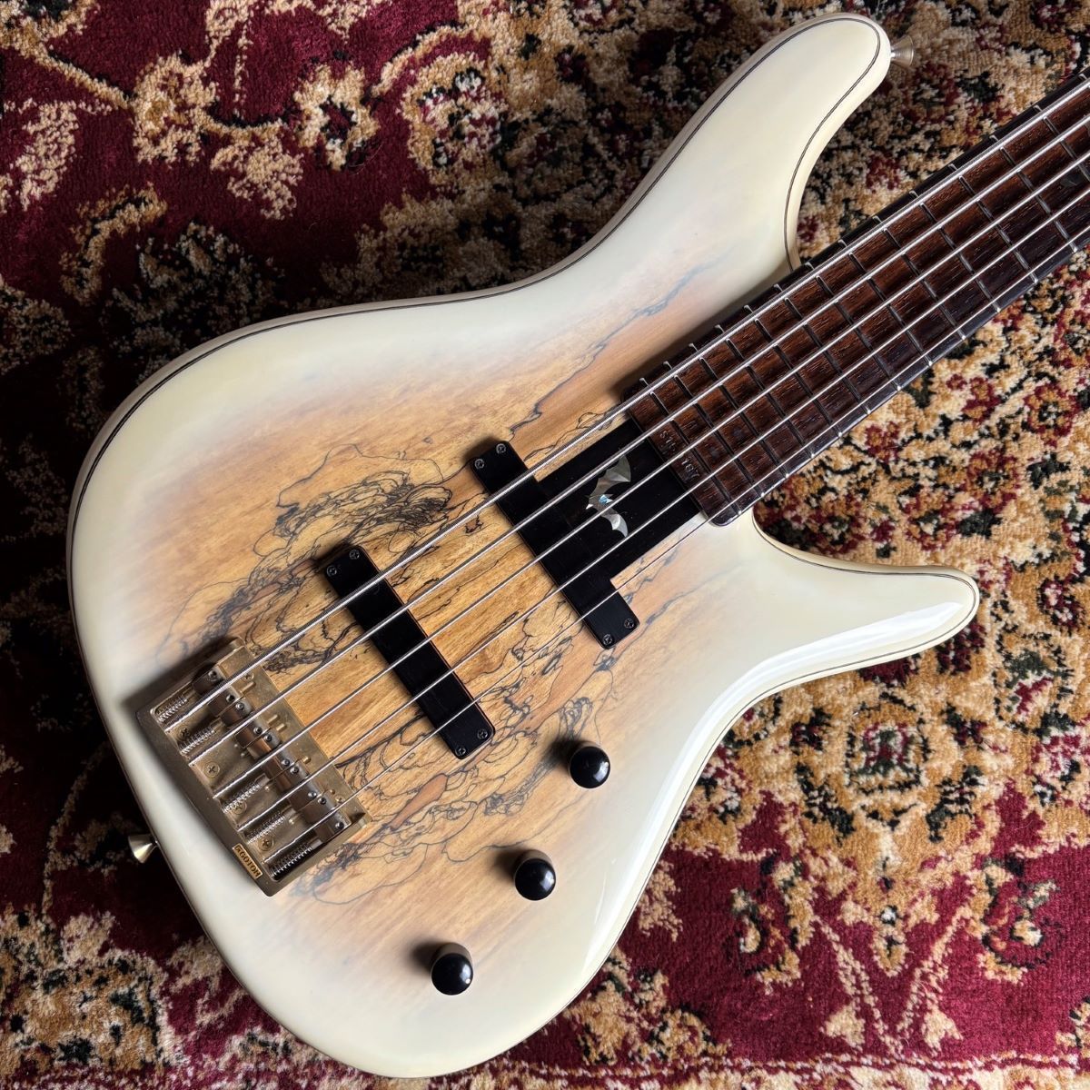 Sugi NB5C SPL/A-MAHO 2P -Spalted Maple Top/Aqua Timber Mahogany Back- (White Burst)【4.21kg】