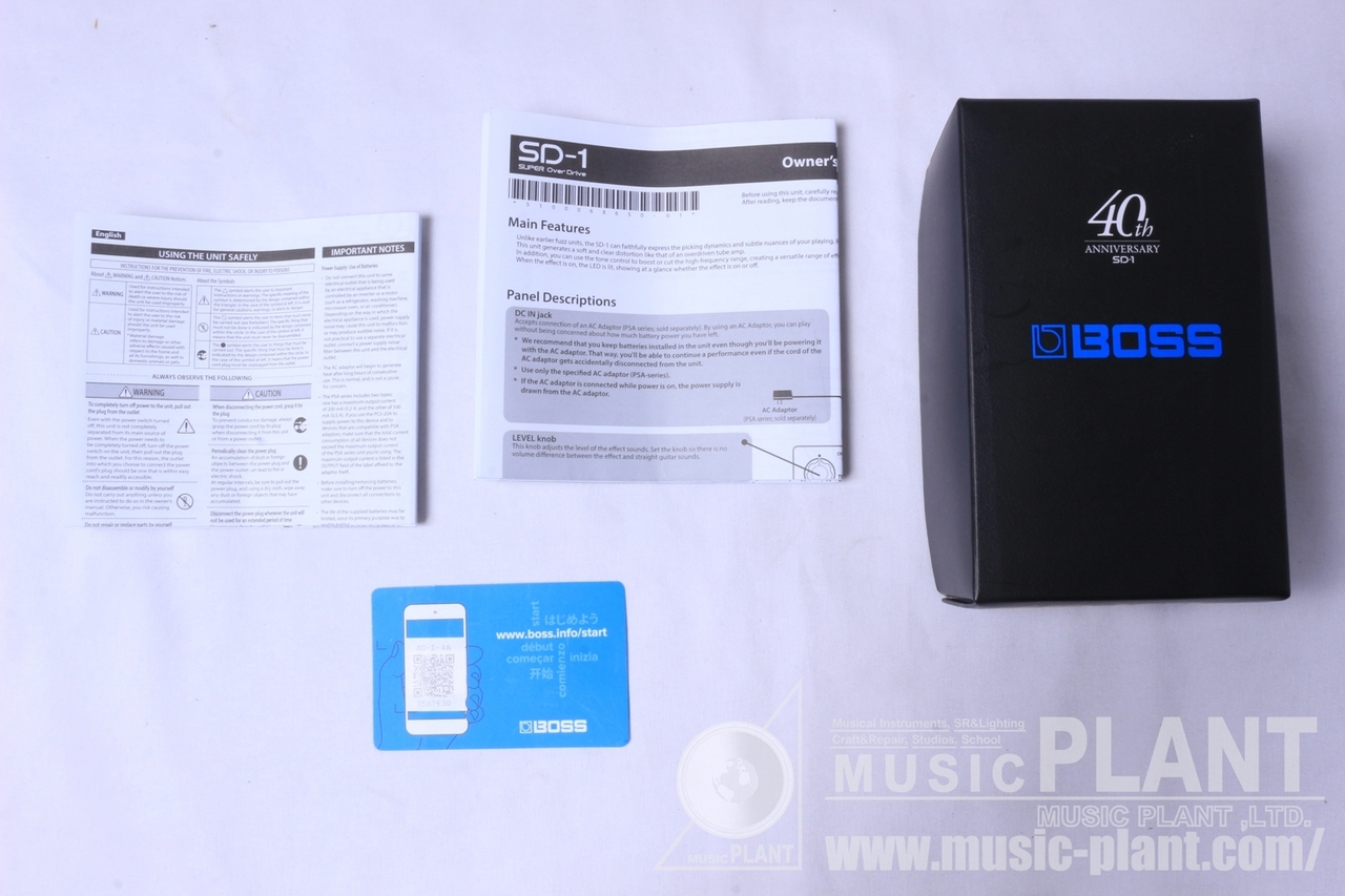 BOSS SD-1 40周年記念限定モデル 箱・説明書付 BOSS SD-1-4A SUPER Over Drive 40th Anniversary Model（中古）【楽器