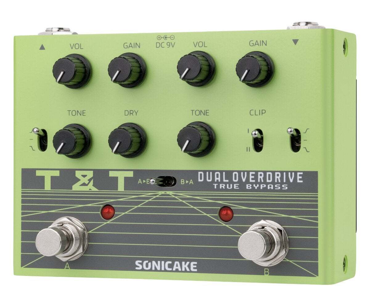 SONICAKE T&T DUAL OVERDRIVE Dual-Footswitch Stompboxシリーズ