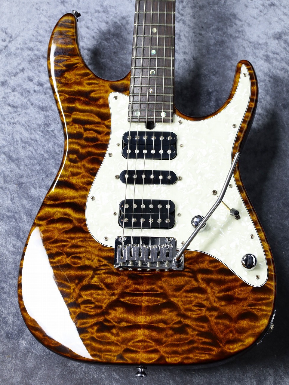 T's Guitars DST-Classic24 Roasted Maple Neck 5AQuilt ~Toger Eye