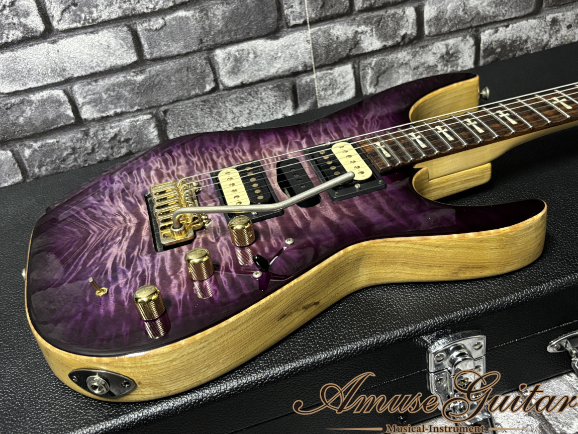 WARMOTH Neck & Body Component 24F ST Type # Purple to Clear