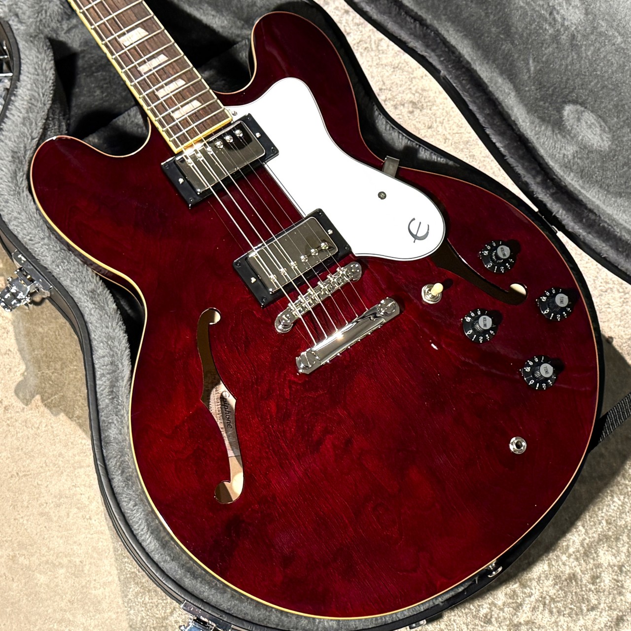 epiphone ノエルギャラガーモデル Epiphone Noel Gallagher Riviera / Dark Wine Red -クロサワ楽器店-