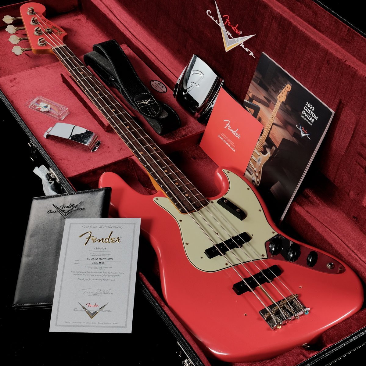 Fender Custom Shop 1963 Jazz Bass Journeyman Relic Aged Fiesta Red  (重量:4.09kg )【渋谷店】（新品/送料無料）【楽器検索デジマート】