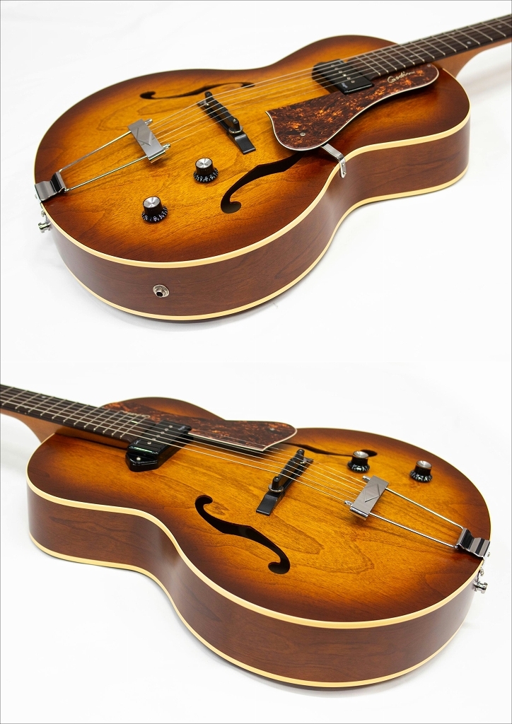 激レア　godin ゴダン　エレキギター　empire メイドインカナダ　p90 Godin 5th Avenue Kingpin P90 Cognac Burst フルアコギター エレキ