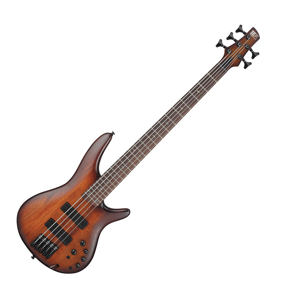 エレキベース バードロゴ付き ブラウン Ibanez IBANEZ アイバニーズ SR505A-MHL 5弦エレキベース（新品/送料