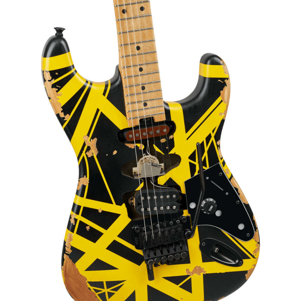 EVH Limited Edition Striped Series Frankenstein Frankie Black with