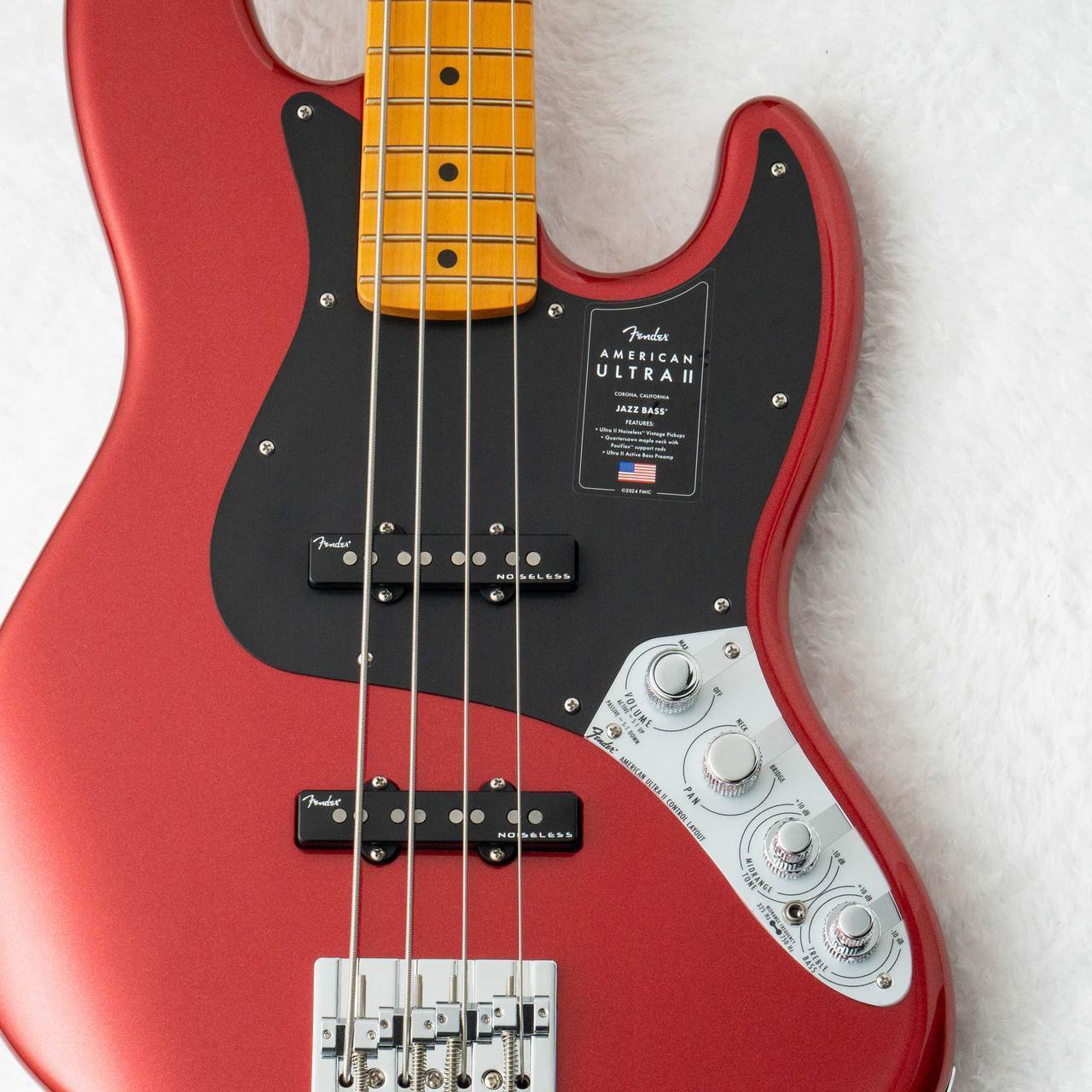 Fender American Ultra II Jazz Bass Maple Fingerboard Sinister Red Fender American Ultra II Jazz Bass Maple Fingerboard Sinister Red