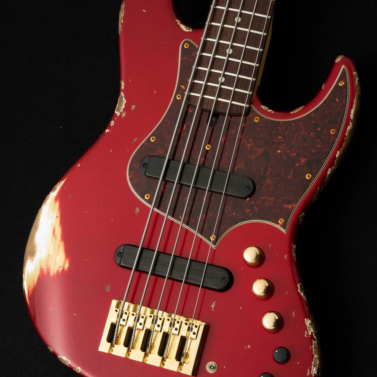 Xotic XJ-1T 5st Heavy Aged w/Matching Head, Gold Parts -Dark Candy