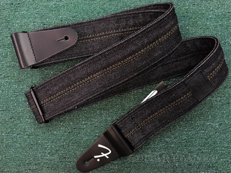 Fender Fender × Wrangler Denim Strap -Washed Black Stitch