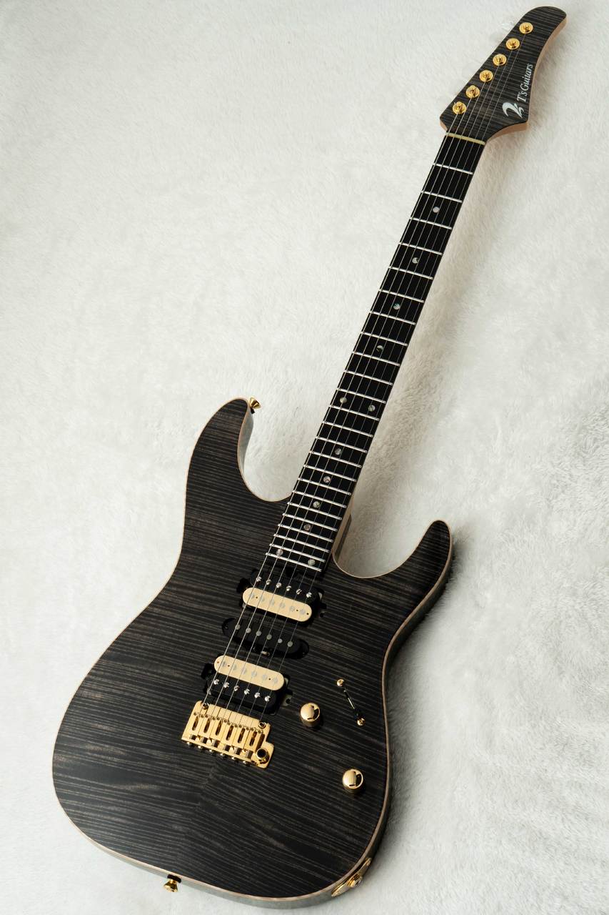 T's Guitars DST Pro 24 -Trans Black w/Antique Gold Wrap Back