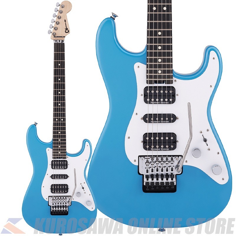 Charvel Pro-Mod So-Cal Style 1 HSH FR E Ebony Robin's Egg Blue