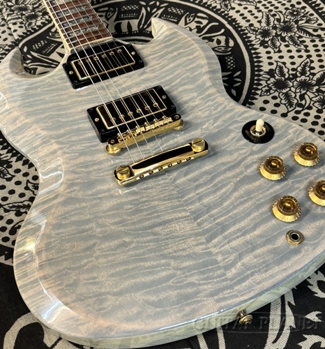 Gibson Custom Shop SG Elegant Quilt White Widow Trans-2003USED
