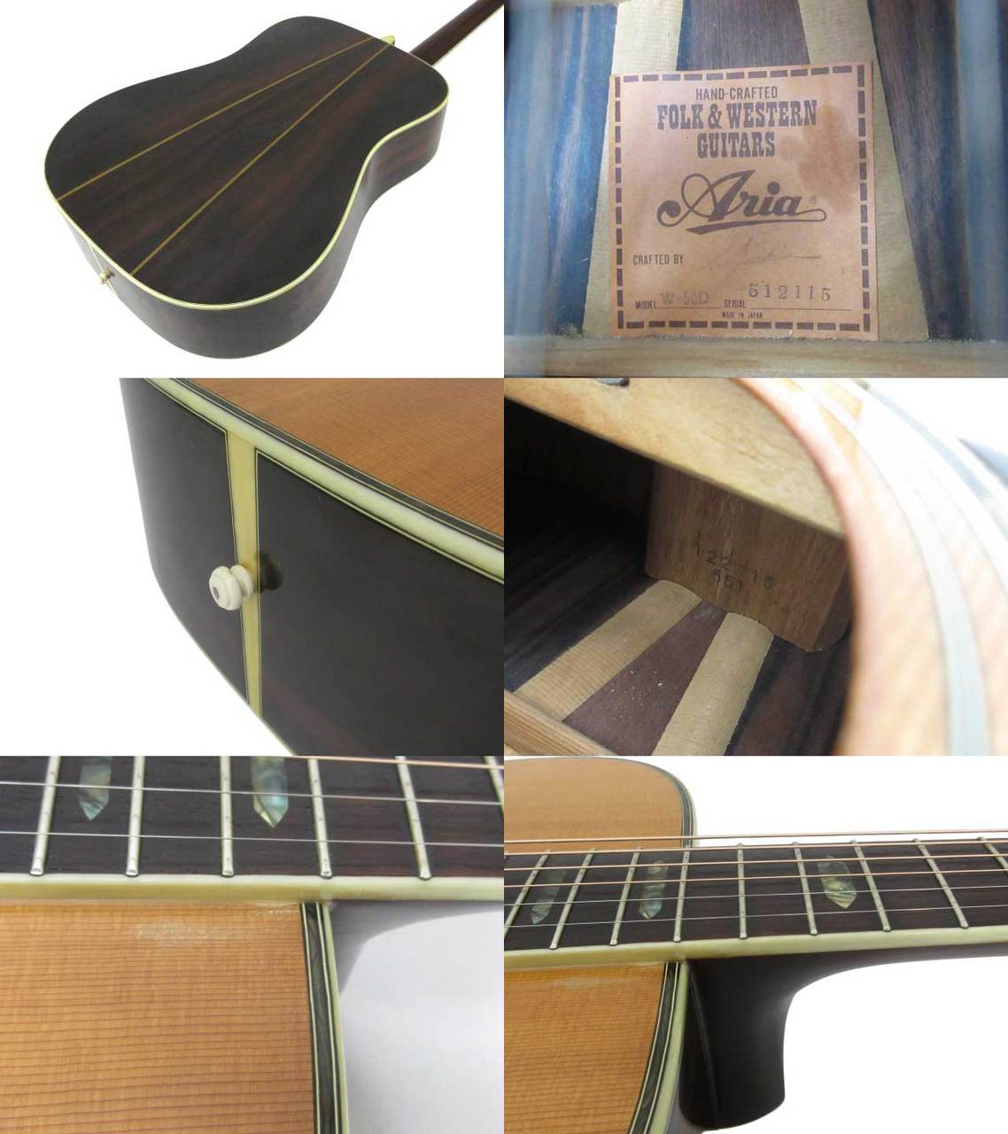 激レア★ARIA W-50D TOP単板 ヴィンテージ アコースティックギター ARIA SR Series / W-50D / D-41スタイル / 1975年製【鹿児島店