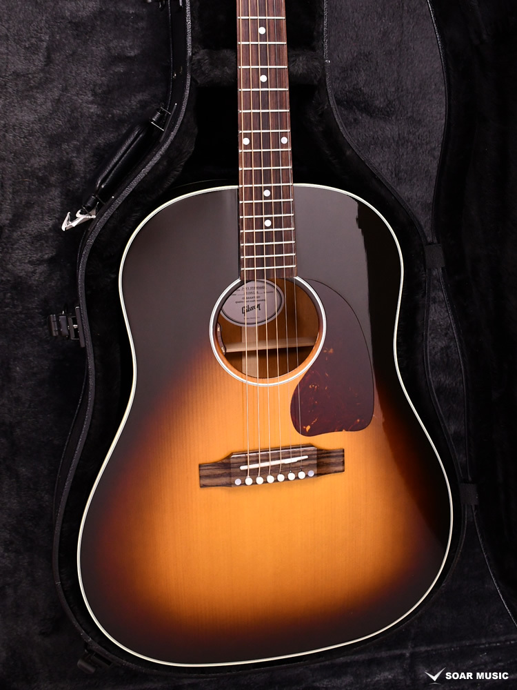 ギブソンＪ-45 vsサンバースト、2001年製、ピックアップ、ハードケース付き Gibson 50s J-45 Original VS（ヴィンテージサンバースト