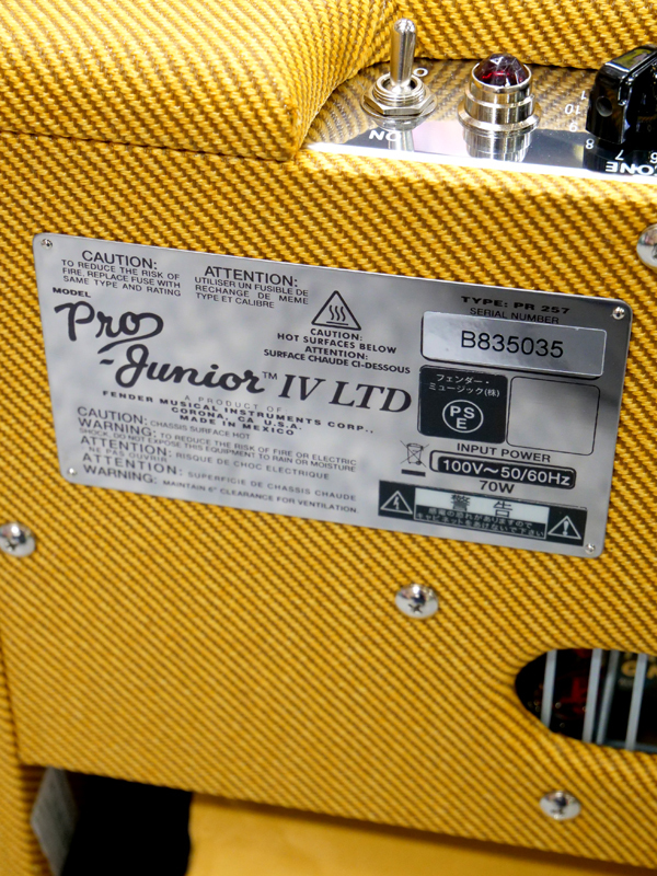 フェンダー Fender Pro Juniorプロジュニア PR257 ツイード | nate 
