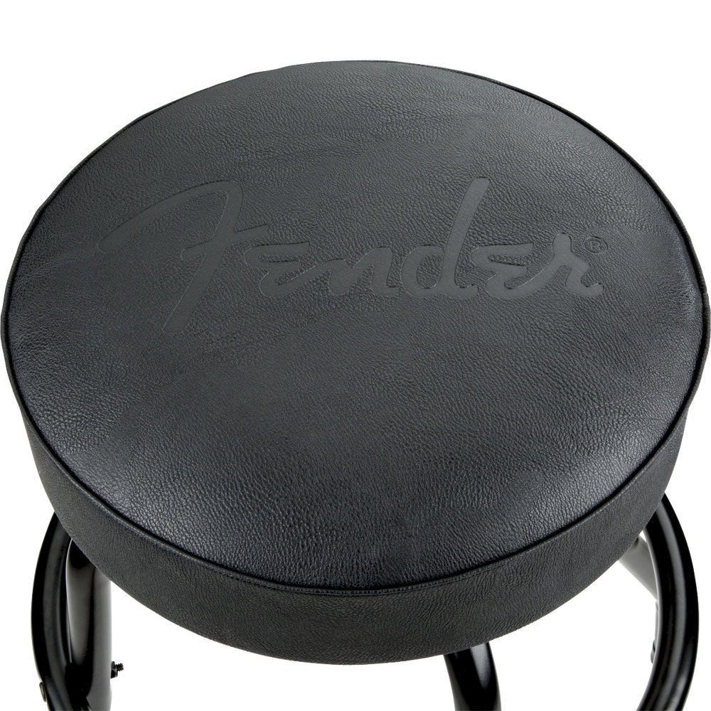 Fender フェンダー Embossed Black Logo Barstool Black/Black 24