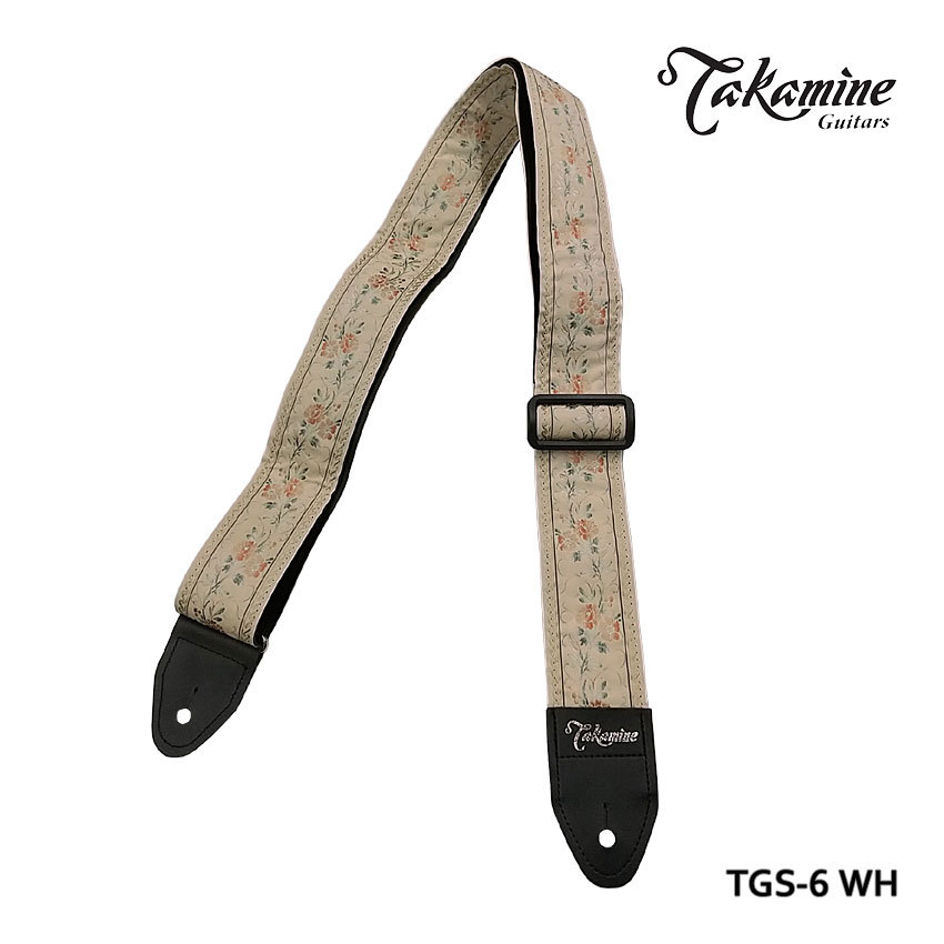 Takamine ギターストラップ TGS-6 WH タカミネ（新品/送料無料）【楽器検索デジマート】