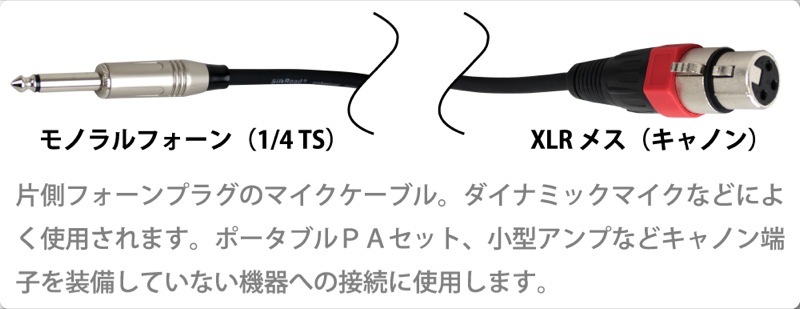 Silk Road LM204-10 マイクケーブル XLRメス-フォン 10メートル（新品