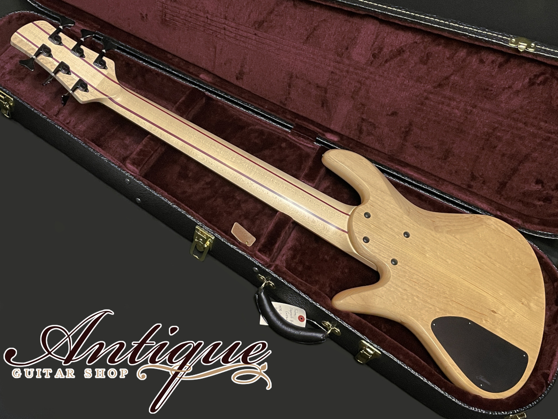 Fodera Emperor Bolt-on 6st Custom 2019 Buckeye Burl Top /Macassar Ebony FB  & Pickup Cover 5.0kg 