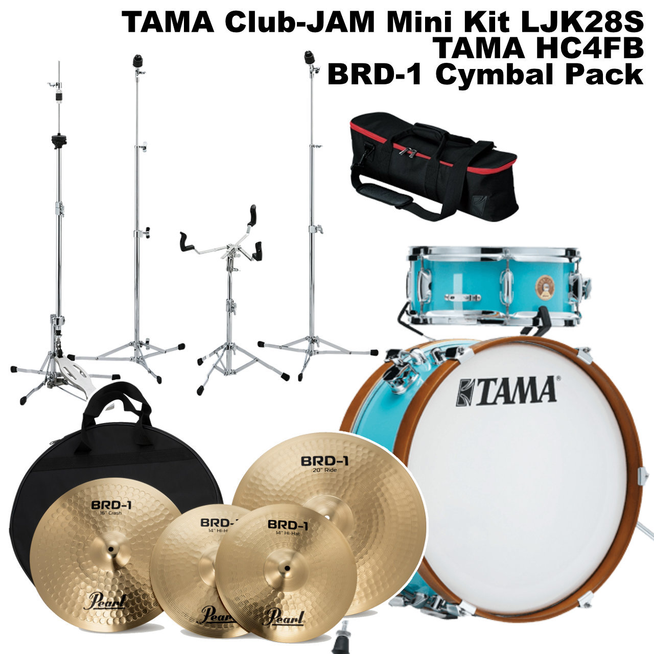 Tama LJK28S-AQB [Club-JAM Mini Kit シンバル&ハードウェアセット