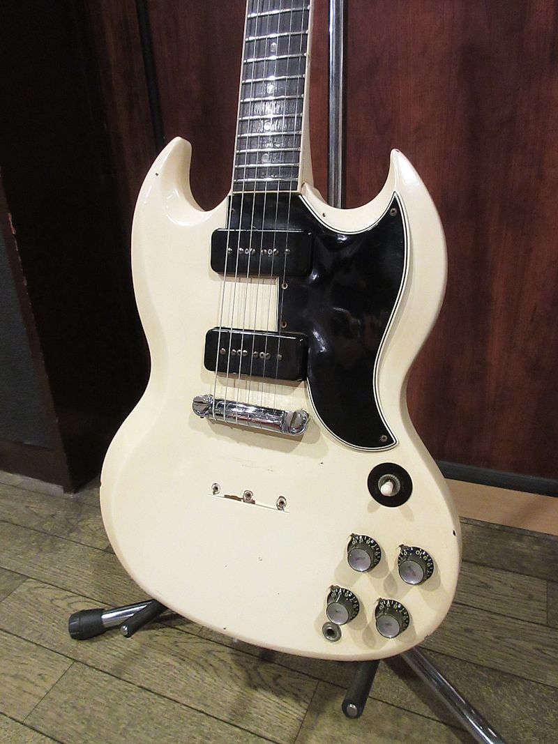 SG エレキギター　vintage white 1965 Gibson SG Standard Vintage Guitar Polaris White w/ Pat