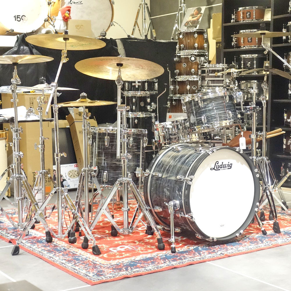 Ludwig Legacy Maple Downbeat 3PC Drum Set Vintage Black Oyster