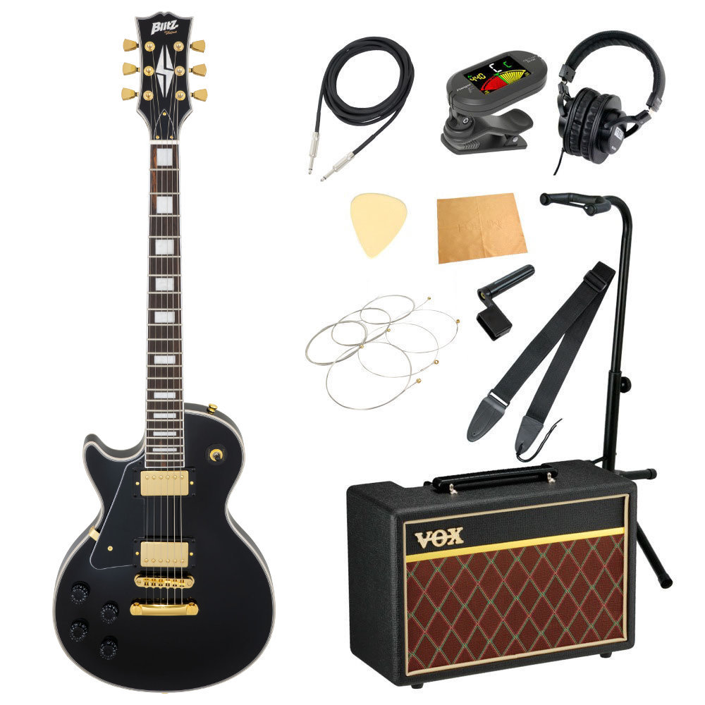 BLITZ by ARIA BLP-CST LH BK 左用エレキギター VOXアンプ付き 入門11