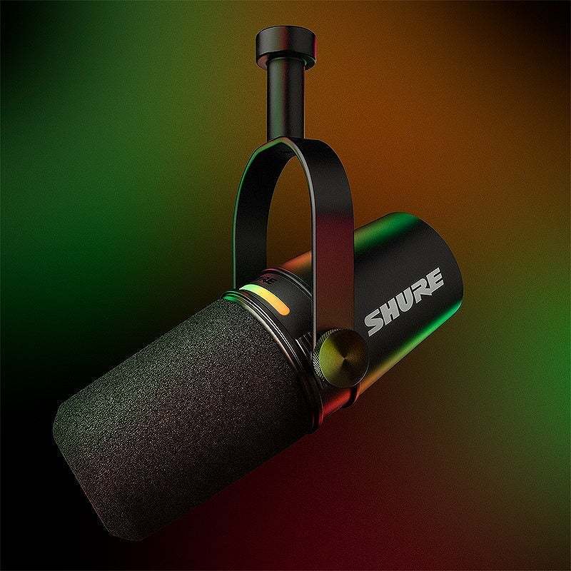 Shure MV7+-K (ブラックカラー)【アームスタンド&3mマイクケーブル