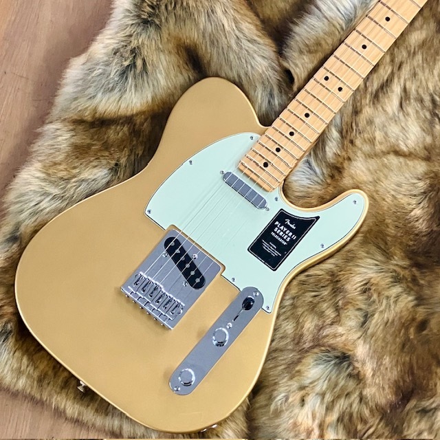 シャンパンゴールド　テレキャスター Fender 75th Anniversary Player II Telecaster, Maple Fingerboard