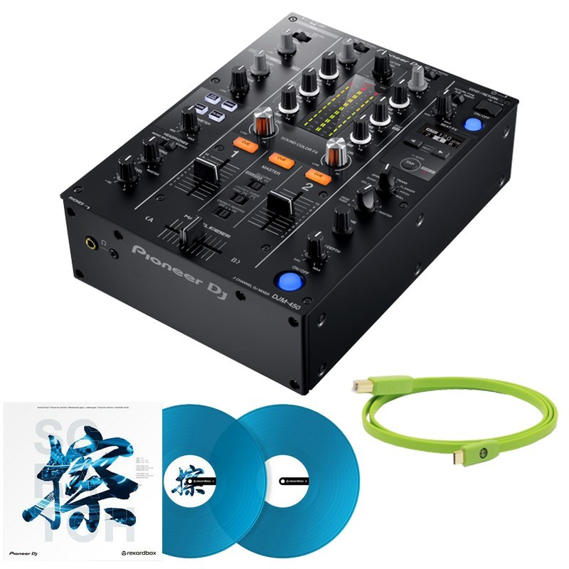 Pioneer Dj DJM-450 + コントロールヴァイナルRB-VD2-CB + 高品質USBケーブルSET