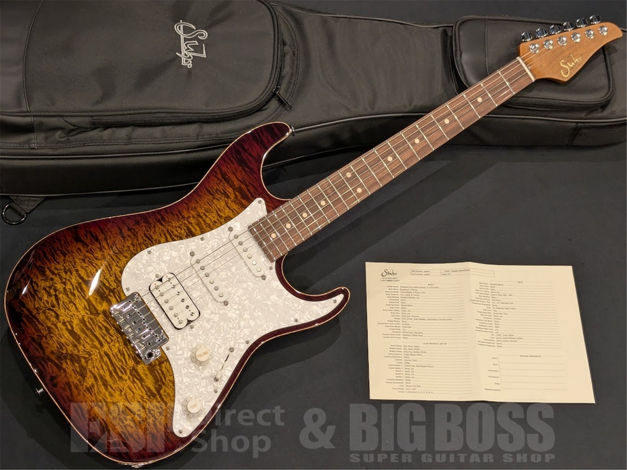 ギター Suhr JST Standard Plus Bengal Burst Suhr Standard Plus Electric Guitar - Bengal Burst with Pau