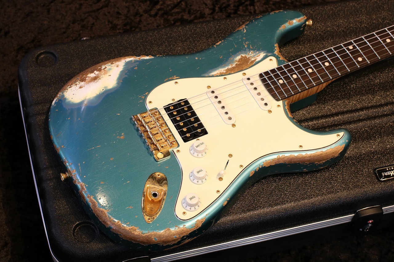 Xotic XSC-2 Ocean Turquoise Metallic Heavy Aged Gold Hardware